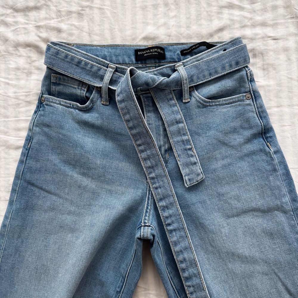 Banana Republic Light Blue Denim Wide Leg Jeans - Picture 7 of 8